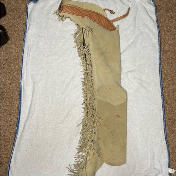 Adult Western Tan Chaps - Picture 1 of 5